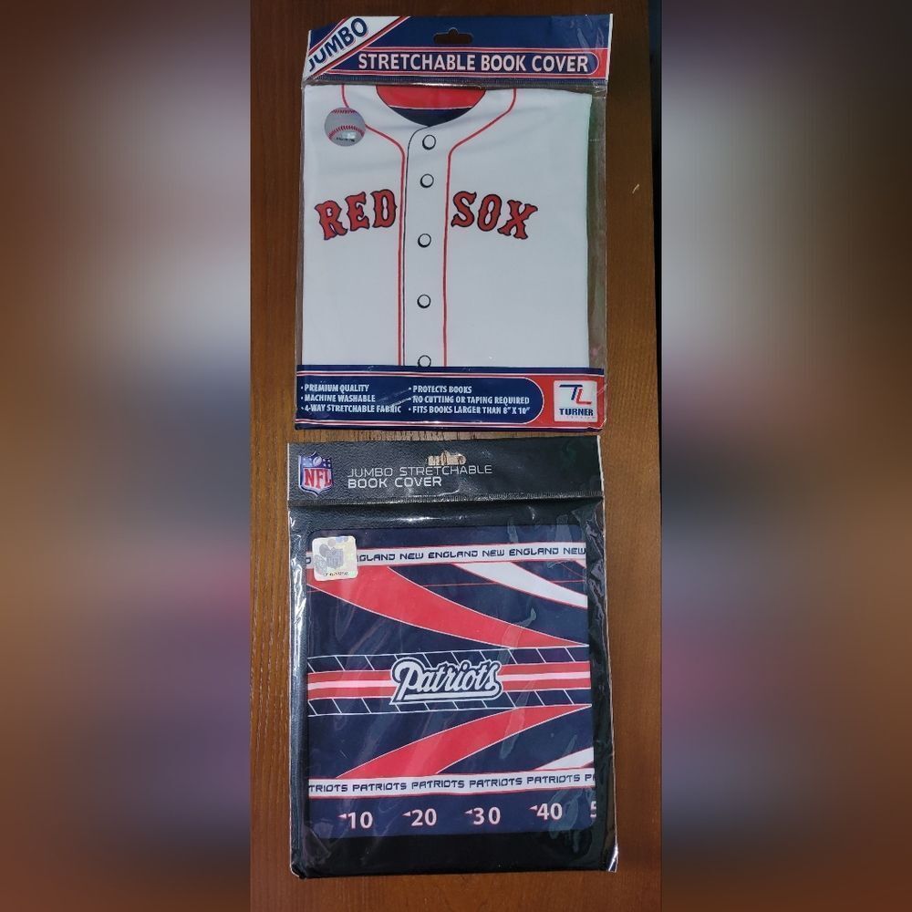 Book covers red Sox & New York giants different kinds